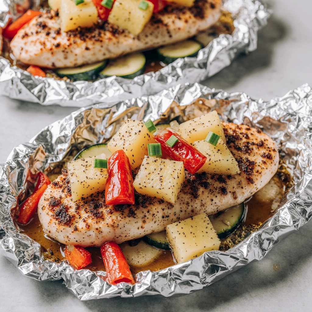 Teriyaki-Chicken-and-Pineapple-Foil-Packets