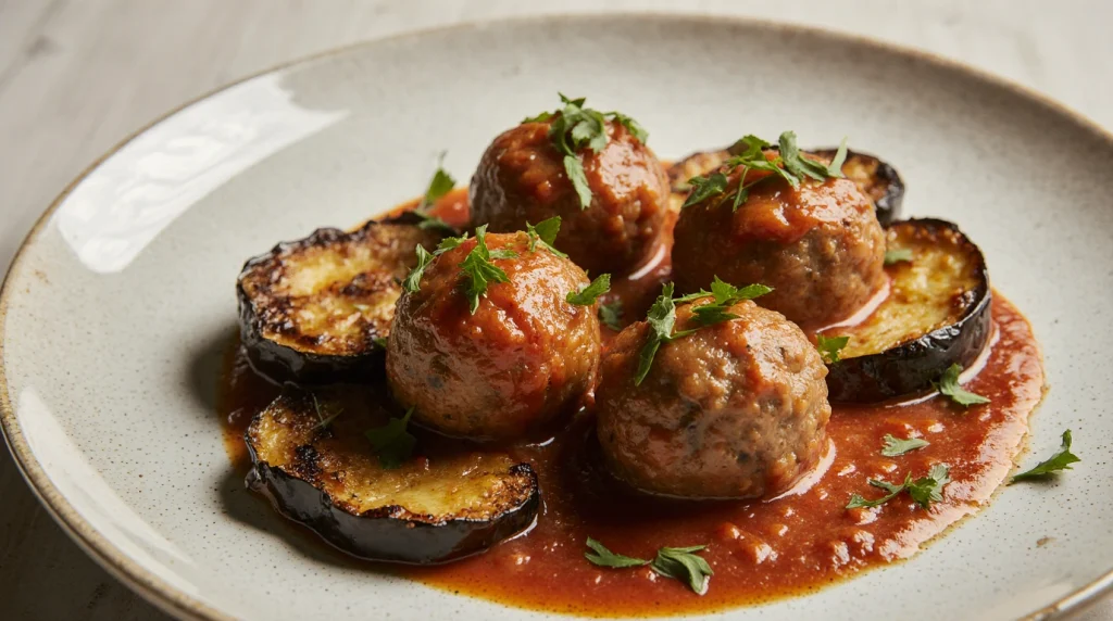 Eggplant-meatballs
