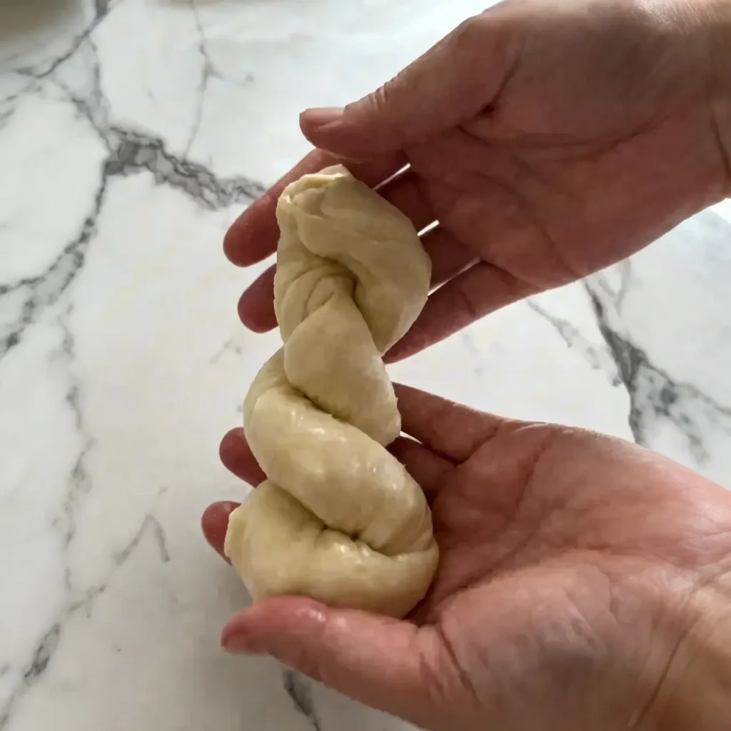 Preparing soft dough for homemade cheese layered pastry recipe
