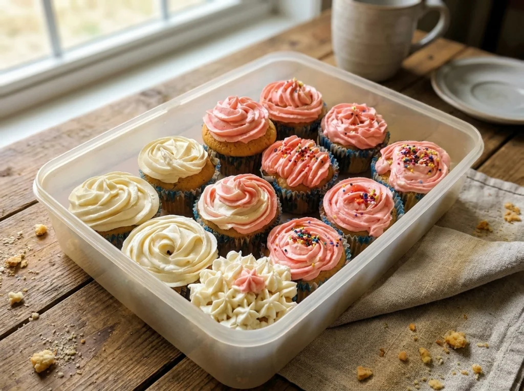 Easy vanilla cupcakes baked until golden and fluffy