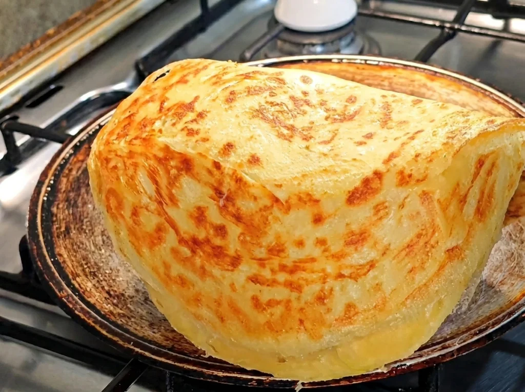Homemade Lachha Paratha with crispy flaky layers