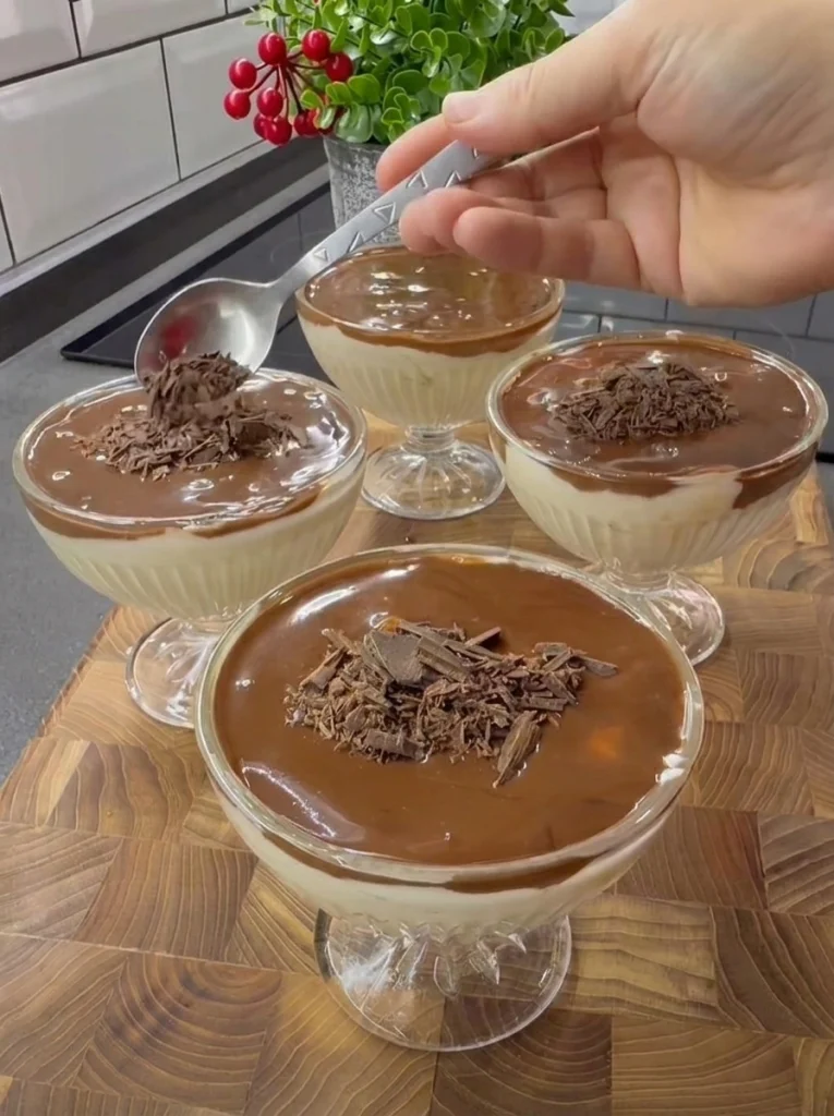 Slice of no-bake chocolate biscuit dessert with creamy layers