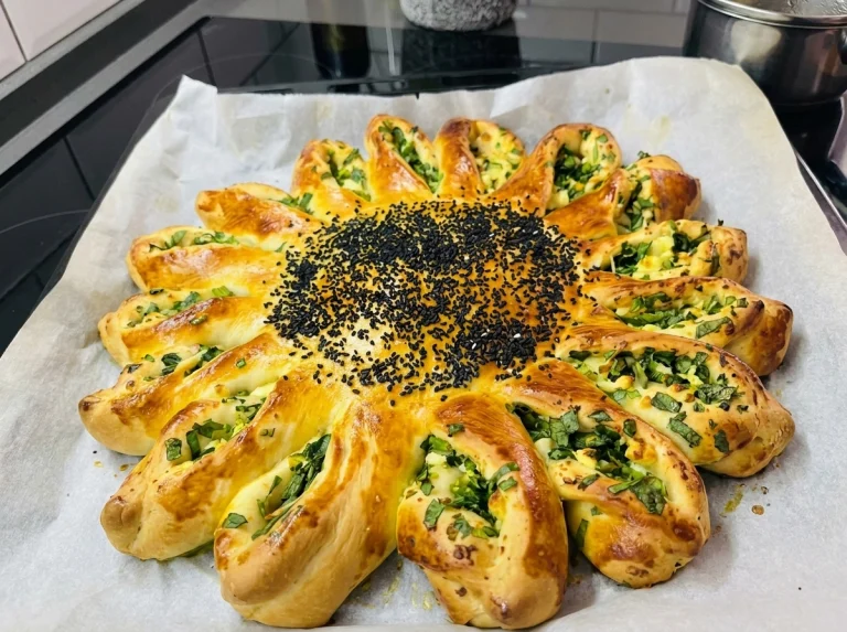 Spinach Sun Bun Recipe (Soft Spinach and Cheese Filled Bread)