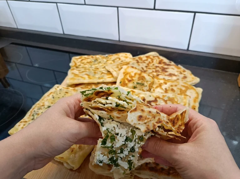 Moroccan Crispy Cheese Flatbread Recipe (Easy & Quick)